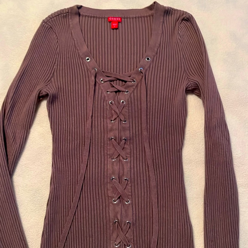 Guess rib knit top